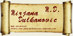 Mirjana Dulkanović vizit kartica